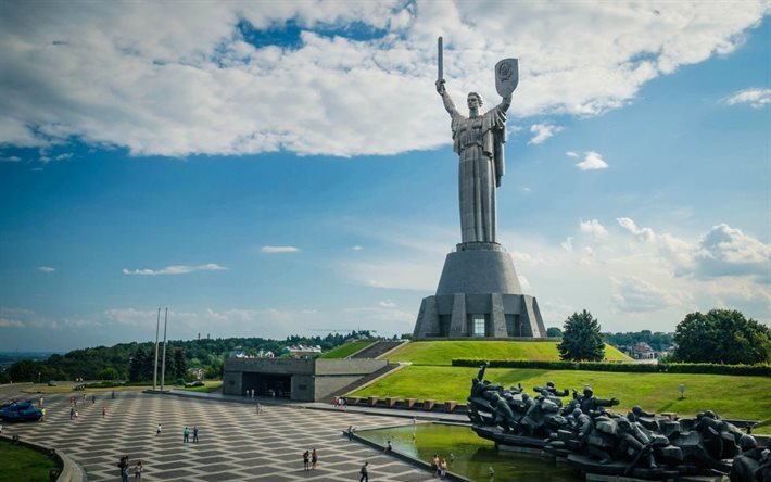 kiev, patria, ucrania, estatua, museo