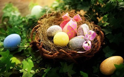 عيد الفصح خلفية, البيض, بيض عيد الفصح, عيد الفصح, العشب