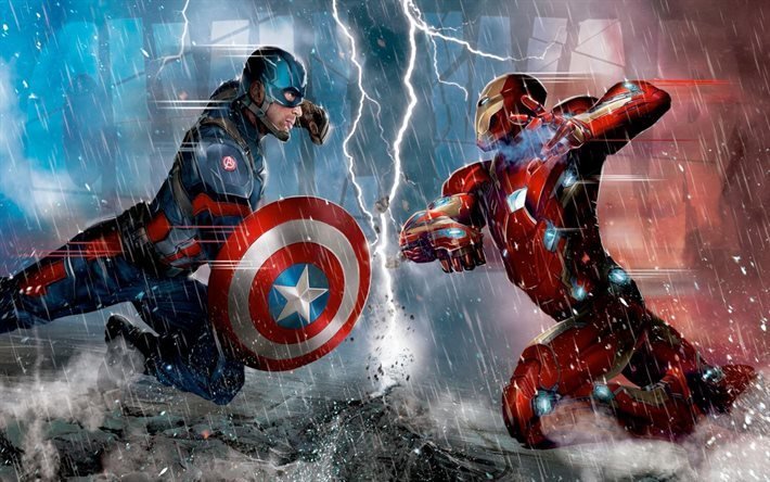 first avenger, captain america, 2016, l&#39;homme de fer, la guerre civile, chris evans, iron-man