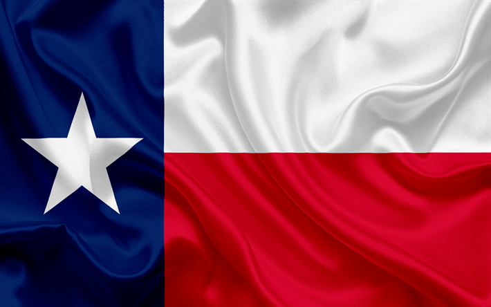 Texasin Osavaltion Lippu, liput Valtioiden, lippuvaltion Texas, USA, valtion Texas, silkki lippu