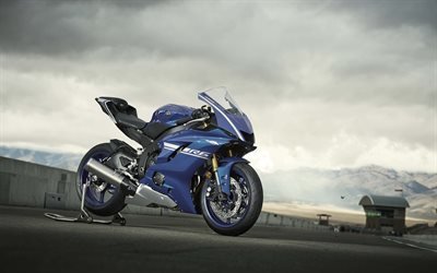 4k, Yamaha YZF-R6, 2017 bikes, sportbikes, japanese motorcycles, Yamaha