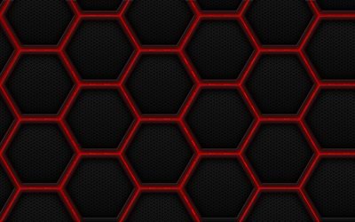 hexagon, gray background, cretive, grid