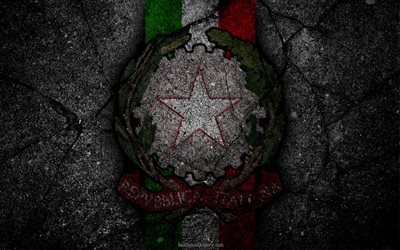 coat of arms of Italy, Italian coat of arms, grunge, flag of Italy, art, Italian flag, symbolism of Italy