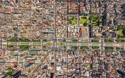 Buenos Aires, 4k, vista a&#233;rea, capital da Argentina, paisagem urbana, casas, drone, Argentina