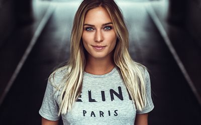 Eva Mikulski, 2018, franska modeller, sk&#246;nhet, blond, mode modeller