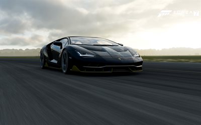 Lamborghini Hundra&#229;rsminnet, 4k, autosimulator, 2018 spel, Forza Motorsport 7