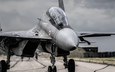 سو-30, المقاتلة الروسية, طائرة عسكرية, جسم الطائرة, مطار عسكري