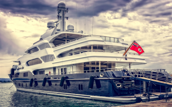 Martha Ann, 4k, premios, dock, luxury yacht, muelle, Lurssen