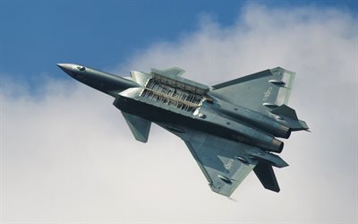 chengdu j-20 mighty dragon, chinesisch k&#228;mpfer, kampfflugzeuge, china, peoples liberation army air force