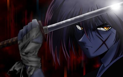 Aoshi Shinomori, manga Rurouni Kenshin, ordine Occidentale, Oniwabanshu onmitsu, opere d&#39;arte