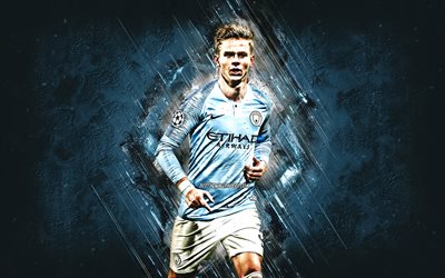 Oleksandr Zinchenko, ucraniano futbolista, el Manchester City FC, retrato, azul creativa de fondo, la piedra azul de fondo, de la Premier League, Inglaterra, f&#250;tbol