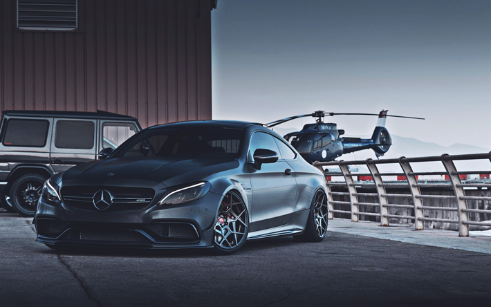 Mercedes-C63S AMG Coup&#233;, tuning C205, 2019 voitures, supercars, voitures allemandes, Mercedes