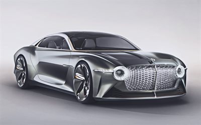 4k, Bentley EXP 100 GT Conceito, hypercars, 2019 carros, supercarros, carros brit&#226;nicos, Bentley