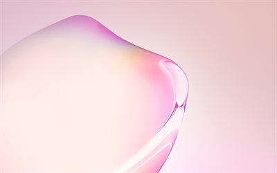 Samsung Galaxy Note 10, pink stock wallpaper, water bubble, bubble on a pink background
