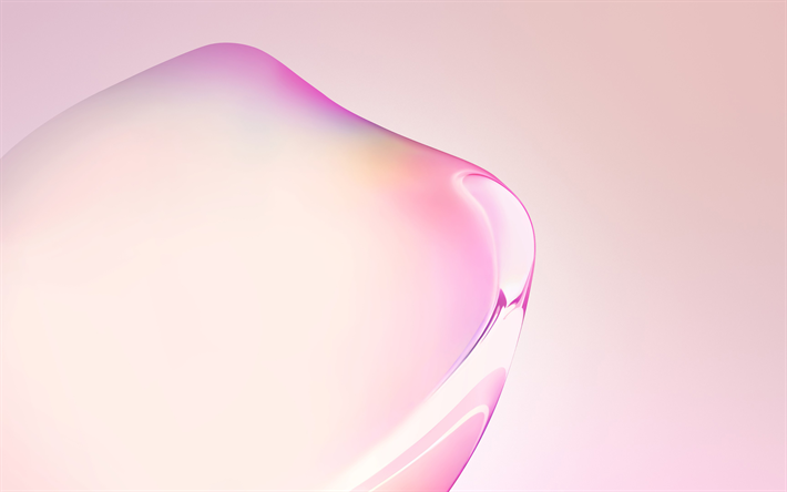 Samsung Galaxy Note 10, rose stock de papier peint, de l&#39;eau de bulle, bulle sur un fond rose