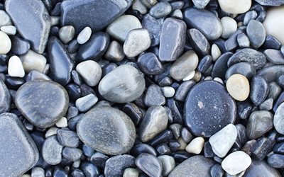 gray pebbles, coast, macro, gray stone texture, pebbles backgrounds, gray pebbles texture, gravel textures, pebbles textures, stone backgrounds, gray stones, gray backgrounds, pebbles
