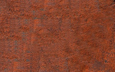 rusty placa de metal, de metal texturas, marr&#243;n metal de fondo, grunge, metal oxidado, metal oxidado texturas, macro, placa de metal, de metal antecedentes