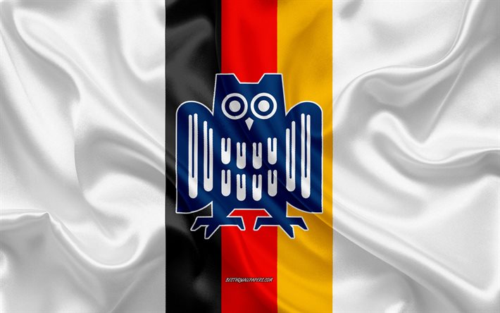 Embl&#232;me de l&#39;Universit&#233; de la Sarre, drapeau allemand, logo de l&#39;Universit&#233; de la Sarre, Sarre, Allemagne, Universit&#233; de la Sarre