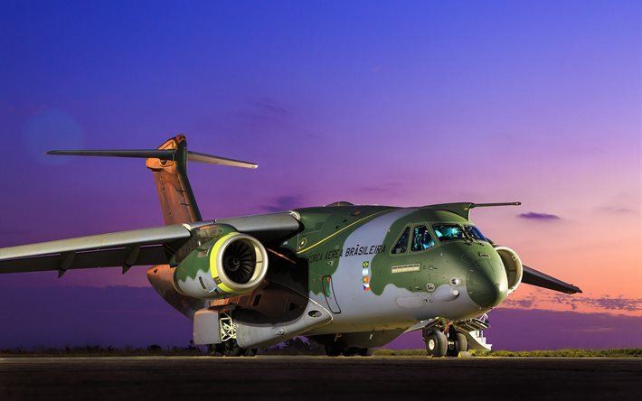aviones de transporte, aviones Embraer KC-390, la FAB (Fuerza A&#233;rea Brasile&#241;a