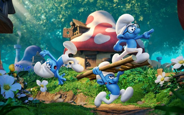 Smurfs 3, The Lost Village, 2017, Smurfs 3 characters, new cartoons