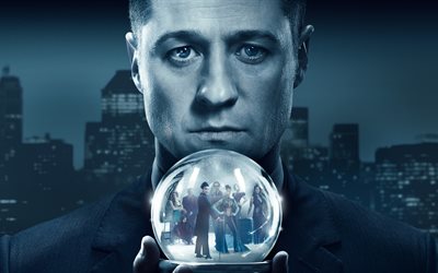 Gotham, Season 4, 2017, Benjamin McKenzie, 4k, poster