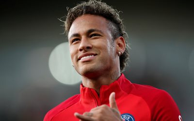 4k, Neymar, football stars, PSG, soccer, Ligue 1, Paris Saint-Germain, footballers, Neymar JR