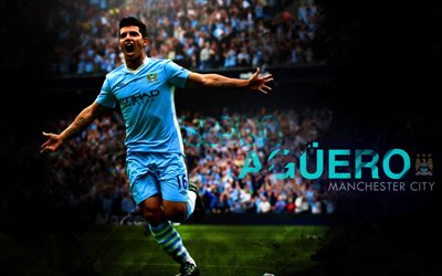 Sergio Aguero, fan art, football stars, Manchester City, Aguero, soccer, Premier League, Man City