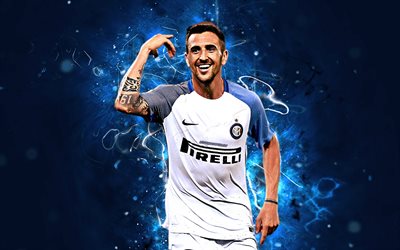 Matias Vecino, goal, Uruguayan footballer, Internazionale, Serie A, Vecino, soccer, football, neon lights, Inter Milan FC