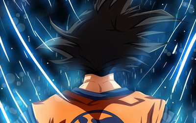 Goku, back view, Dragon Ball, artwork, DBS, creative, Dragon Ball Super, Son Goku