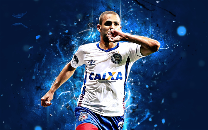 Clayton, brasilialainen jalkapalloilija, EY Bahia, jalkapallo, Brasilian Serie A, Bahia FC, neon valot, Brasilia