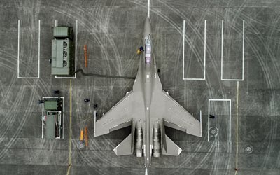 Shenyang J-16, chinese strike fighter, Peoples Liberation Army Air Force, Chinese Air Force, fighter top view, aerial view, aircraft refueling