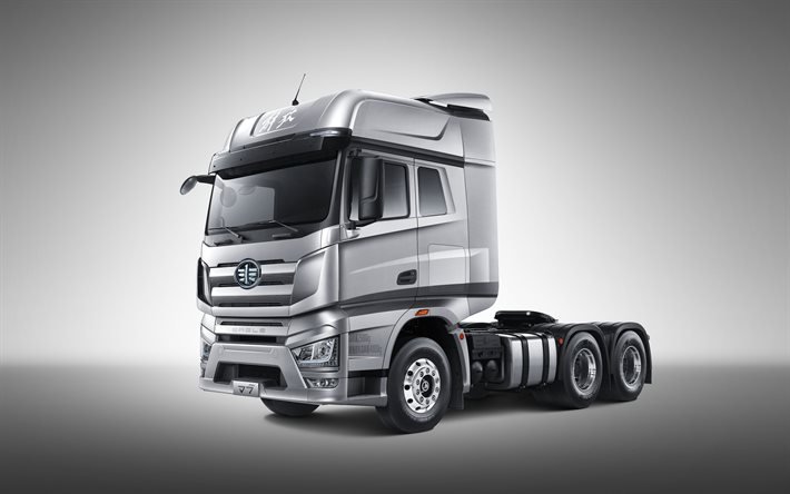 FAW Jiefang J7, 2020, vista frontale, camion nuovo, nuovo argento Jiefang J7, camion cinesi, FAW