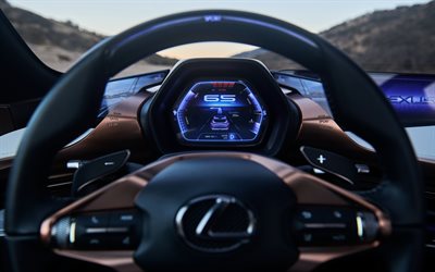 Lexus LF-1 Ilimitada, painel, 4k, 2018 carros, cockpit, Lexus