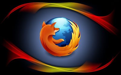 Firefox, le logo, l&#39;art, les flammes, logo Firefox