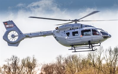 Eurocopter EC145, 4k, passagerare helikoptrar, EC145, Eurocopter