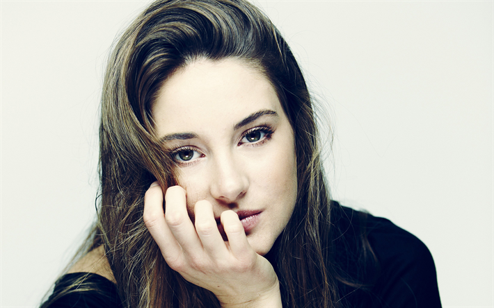 Shailene Woodley, American actress, face, portrait, USA, beautiful female eyes, photoshoot