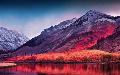 La Sierra Nevada, 4k, les montagnes, automne, USA, Am&#233;rique du