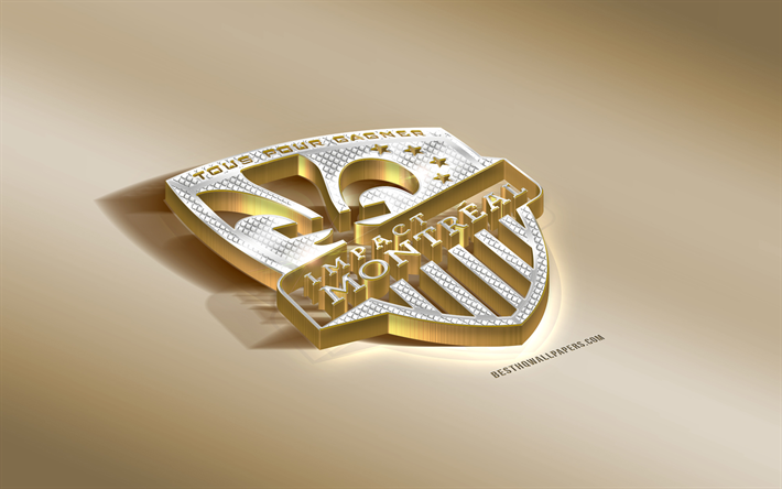 Impact De Montreal, Canadian Football Club, Ouro Prata logotipo, Montreal, Canada, EUA, MLS, 3d emblema de ouro, criativo, arte 3d, futebol, Major League Soccer