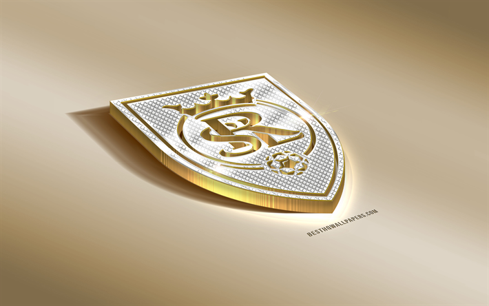 Real Salt Lake, American Soccer club, Golden Silver logo, Salt Lake City, Utah, USA, MLS, 3d golden emblem, creative 3d art, football, Major League Soccer