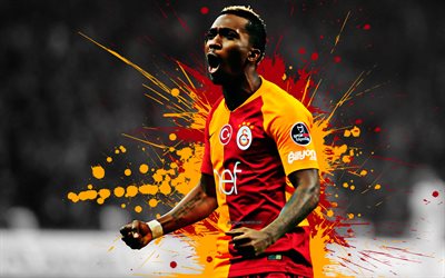 Henry Onyekuru, Galatasaray, Nigerian football player, goal, joy, striker, portrait, Turkey, football, Onyekuru