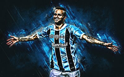Luan Vieira, la pietra blu, il Gremio FC, goal, calcio, opere d&#39;arte, Luan, grunge, Brasiliano di Serie A, il calcio, il brasiliano calciatori, Brasile