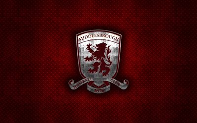 Download wallpapers Middlesbrough FC, English football club, red metal ...