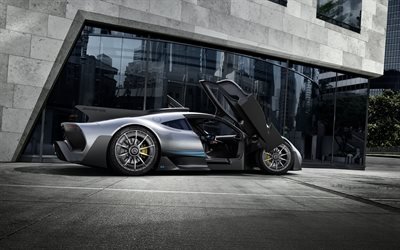 Mercedes-AMG Project One, 2017, supercar, racing car, carbon case, Mercedes-Benz