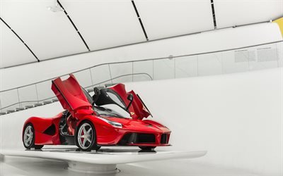 Ferrari LaFerrari rojo superdeportivo, carreras de coches, autos italianos, Ferrari