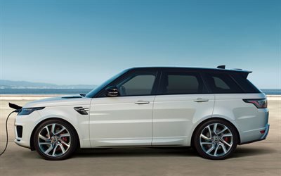 Land Rover, Range Rover Sport, Plug-In Hybrid, PHEV SUV, 4k, la carga del coche el&#233;ctrico