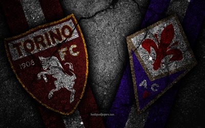 Torino vs Fiorentina, Omg&#229;ng 10, Serie A, Italien, fotboll, Torino FC, Fiorentina FC, italiensk fotboll club