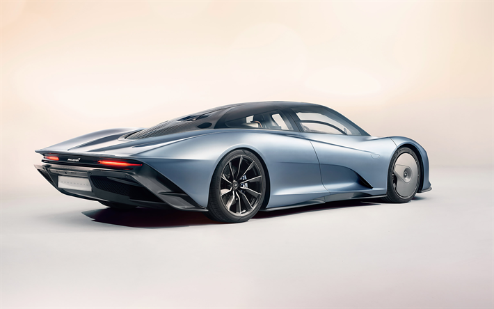 2020, McLaren Speedtail, 4k, dikiz, yarış arabası, hypercar, dış, İngiliz spor araba, McLaren