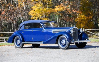 Maybach Cabriolet, 1938, SW38, autumn, vintage cars, classic cars