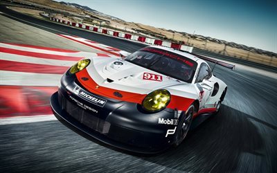 Porsche 911 RSR, 2017, coche de carreras, tuning Porsche