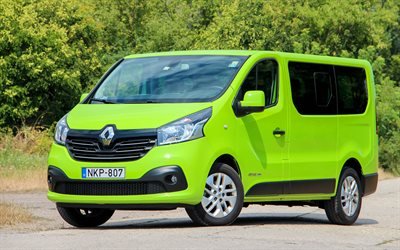 Renault Trafic, vans, 2017 cars, new Trafic, french cars, Renault, lime Trafic